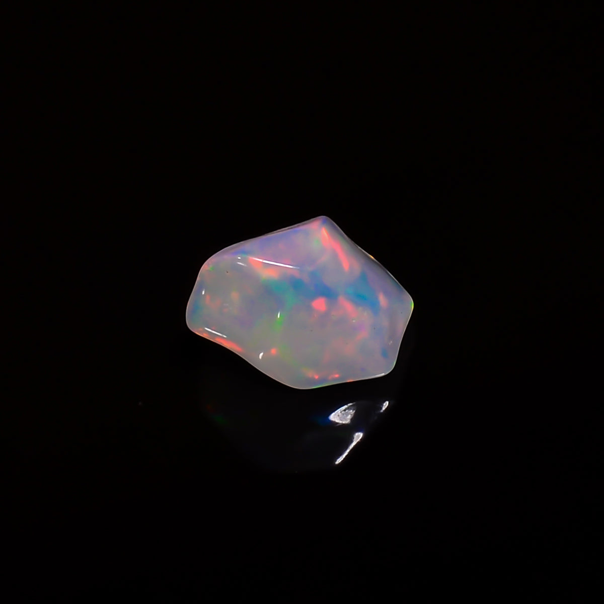 Supreme Top Grade Quality 100% Natural Welo Fire White Ethiopian Opal Polished Rough Gemstone For Making Jewelry 10X7X6 MM 2.5 Cts. KR07-96 Sunkarton