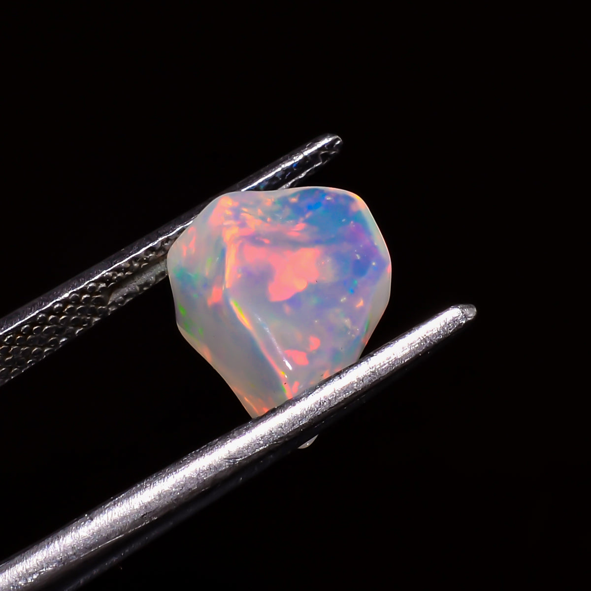 Supreme Top Grade Quality 100% Natural Welo Fire White Ethiopian Opal Polished Rough Gemstone For Making Jewelry 10X7X6 MM 2.5 Cts. KR07-96 Sunkarton