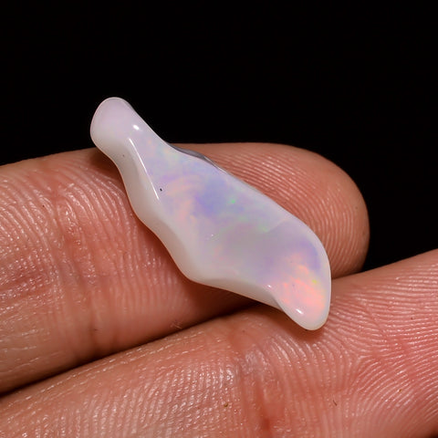 Tempting Top Grade Quality 100% Natural Welo Fire White Ethiopian Opal Polished Rough Gemstone For Making Jewelry 22X7X5 MM 4 Cts. KR07-97 Sunkarton