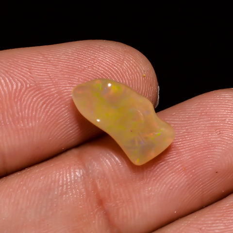 Terrific Top Grade Quality 100% Natural Welo Fire Brown Ethiopian Opal Polished Rough Gemstone For Making Jewelry 13X7X4 MM 2 Cts. KR07-98 Sunkarton
