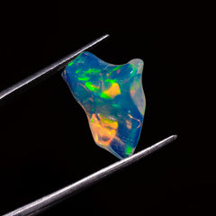 Elegant Top Grade Quality 100% Natural Welo Fire White Ethiopian Opal Polished Rough Loose Gemstone For Making Jewelry 21X14X8MM 8 Cts KR079 Sunkarton