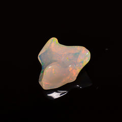 Wonderful Top Grade Quality 100% Natural Welo Fire White Ethiopian Opal Polished Rough Gemstone For Making Jewelry 13X12X5MM 2.5 Cts KR08100 Sunkarton