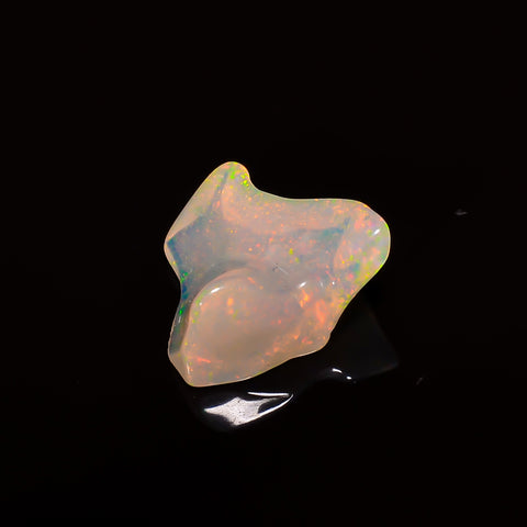 Wonderful Top Grade Quality 100% Natural Welo Fire White Ethiopian Opal Polished Rough Gemstone For Making Jewelry 13X12X5MM 2.5 Cts KR08100 Sunkarton