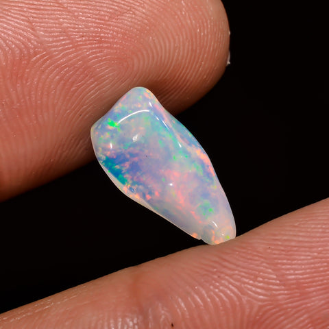 Attractive Top Grade Quality 100% Natural Welo Fire White Ethiopian Opal Polished Rough Gemstone For Making Jewelry 14X6X5 MM 2 Cts KR08-102 Sunkarton