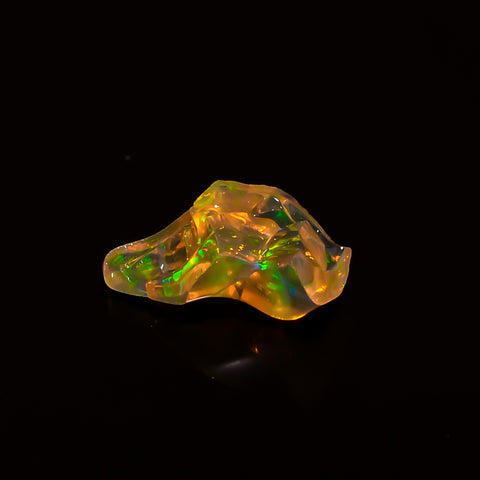 Beautiful Top Grade Quality 100% Natural Welo Fire Brown Ethiopian Opal Polished Rough Gemstone For Making Jewelry 12X5X4 MM 1 Cts. KR08-104 Sunkarton