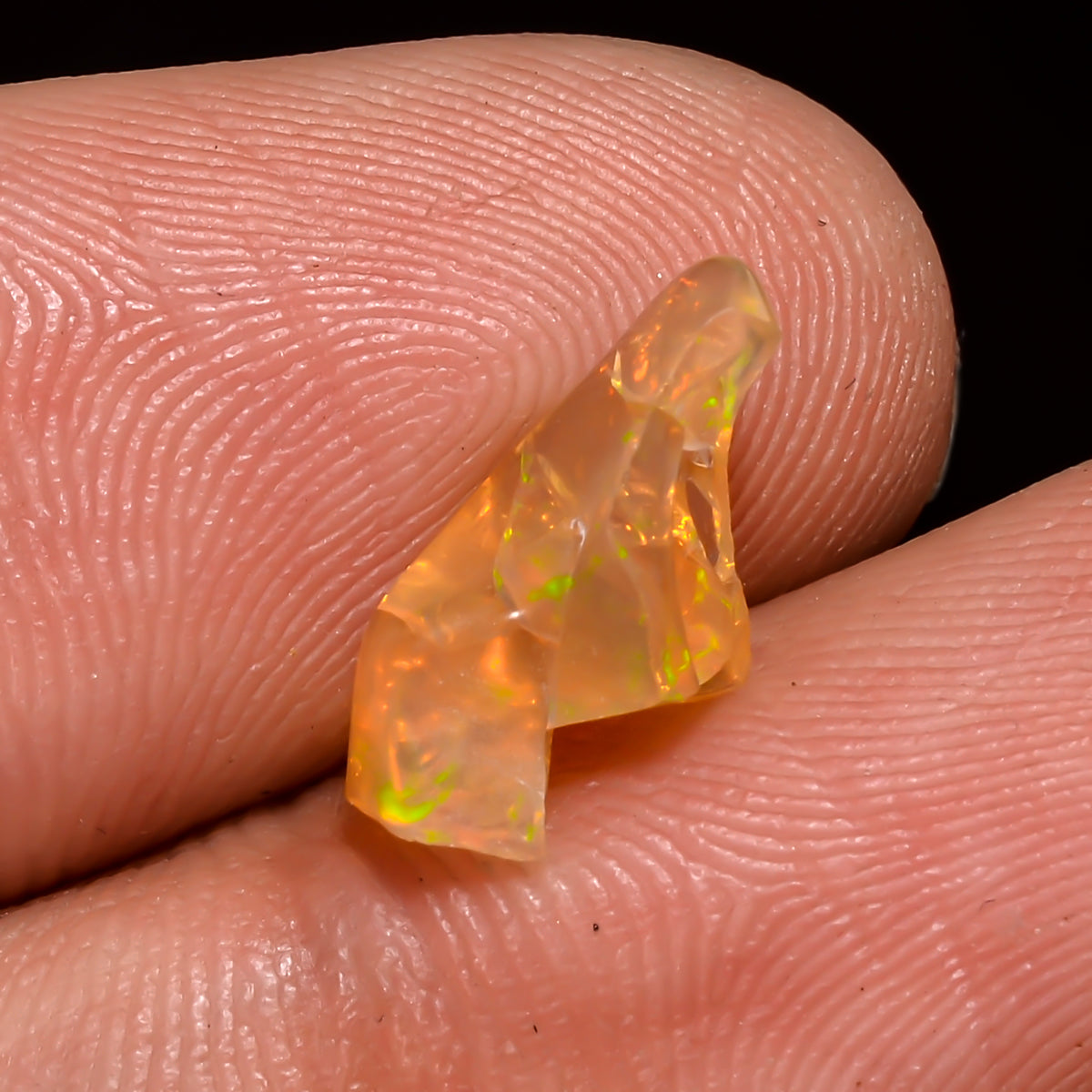 Beautiful Top Grade Quality 100% Natural Welo Fire Brown Ethiopian Opal Polished Rough Gemstone For Making Jewelry 12X5X4 MM 1 Cts. KR08-104 Sunkarton