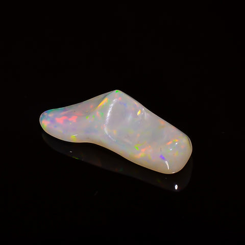 Dazzling Top Grade Quality 100% Natural Welo Fire White Ethiopian Opal Polished Rough Gemstone For Making Jewelry 15X6X4 MM 1.5 Cts KR08-106 Sunkarton
