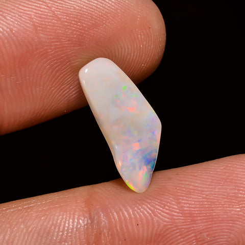 Dazzling Top Grade Quality 100% Natural Welo Fire White Ethiopian Opal Polished Rough Gemstone For Making Jewelry 15X6X4 MM 1.5 Cts KR08-106 Sunkarton