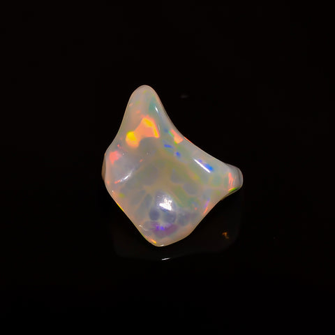 Excellent Top Grade Quality 100% Natural Welo Fire White Ethiopian Opal Polished Rough Gemstone For Making Jewelry 10X8X6 MM 2 Cts. KR08-107 Sunkarton