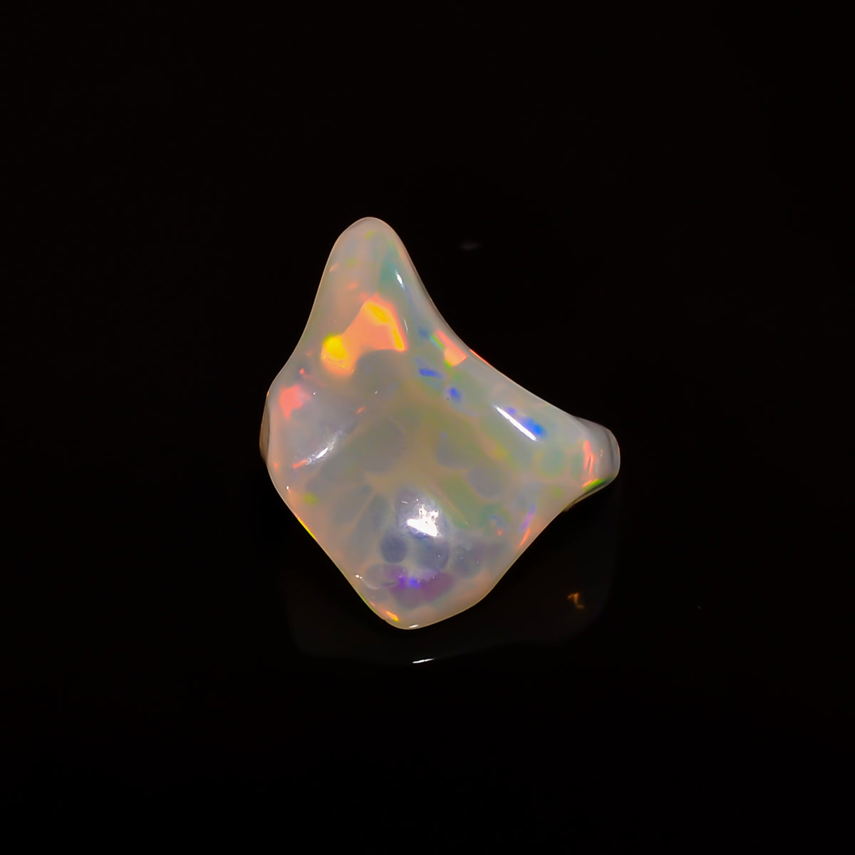 Excellent Top Grade Quality 100% Natural Welo Fire White Ethiopian Opal Polished Rough Gemstone For Making Jewelry 10X8X6 MM 2 Cts. KR08-107 Sunkarton