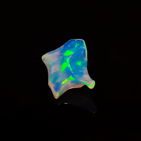 Fabulous Top Grade Quality 100% Natural Welo Fire White Ethiopian Opal Polished Rough Gemstone For Making Jewelry 18X17X5 MM 5.5 Cts KR08-10 Sunkarton