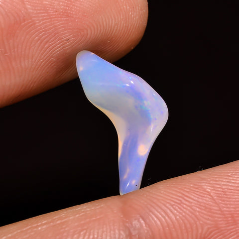 Fantastic Top Grade Quality 100% Natural Welo Fire White Ethiopian Opal Polished Rough Gemstone For Making Jewelry 18X6X5MM 2.5 Cts KR08-111 Sunkarton