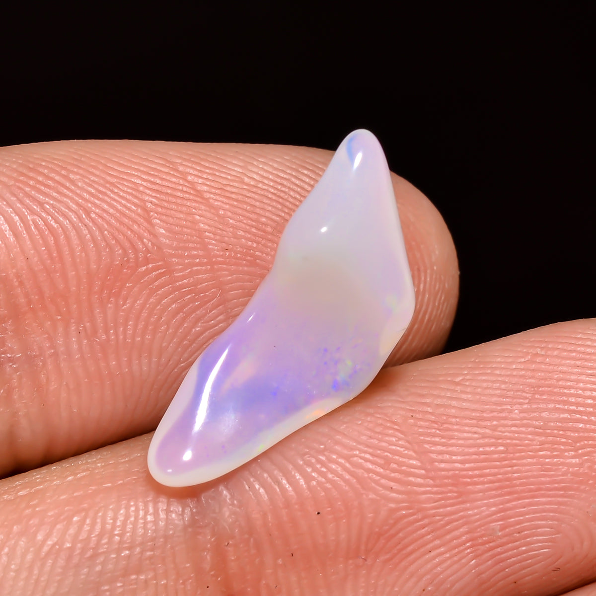 Fantastic Top Grade Quality 100% Natural Welo Fire White Ethiopian Opal Polished Rough Gemstone For Making Jewelry 18X6X5MM 2.5 Cts KR08-111 Sunkarton