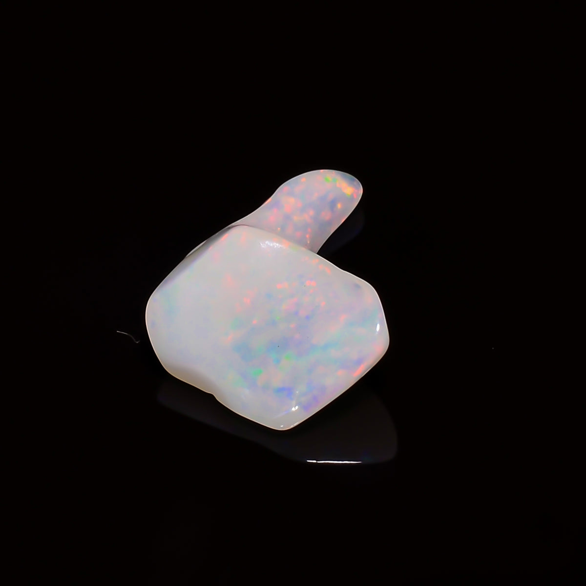 Incredible Top Grade Quality 100% Natural Welo Fire White Ethiopian Opal Polished Rough Gemstone For Making Jewelry 16X9X5MM 2.5 Cts KR08114 Sunkarton