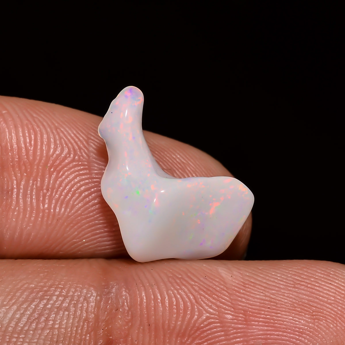 Incredible Top Grade Quality 100% Natural Welo Fire White Ethiopian Opal Polished Rough Gemstone For Making Jewelry 16X9X5MM 2.5 Cts KR08114 Sunkarton