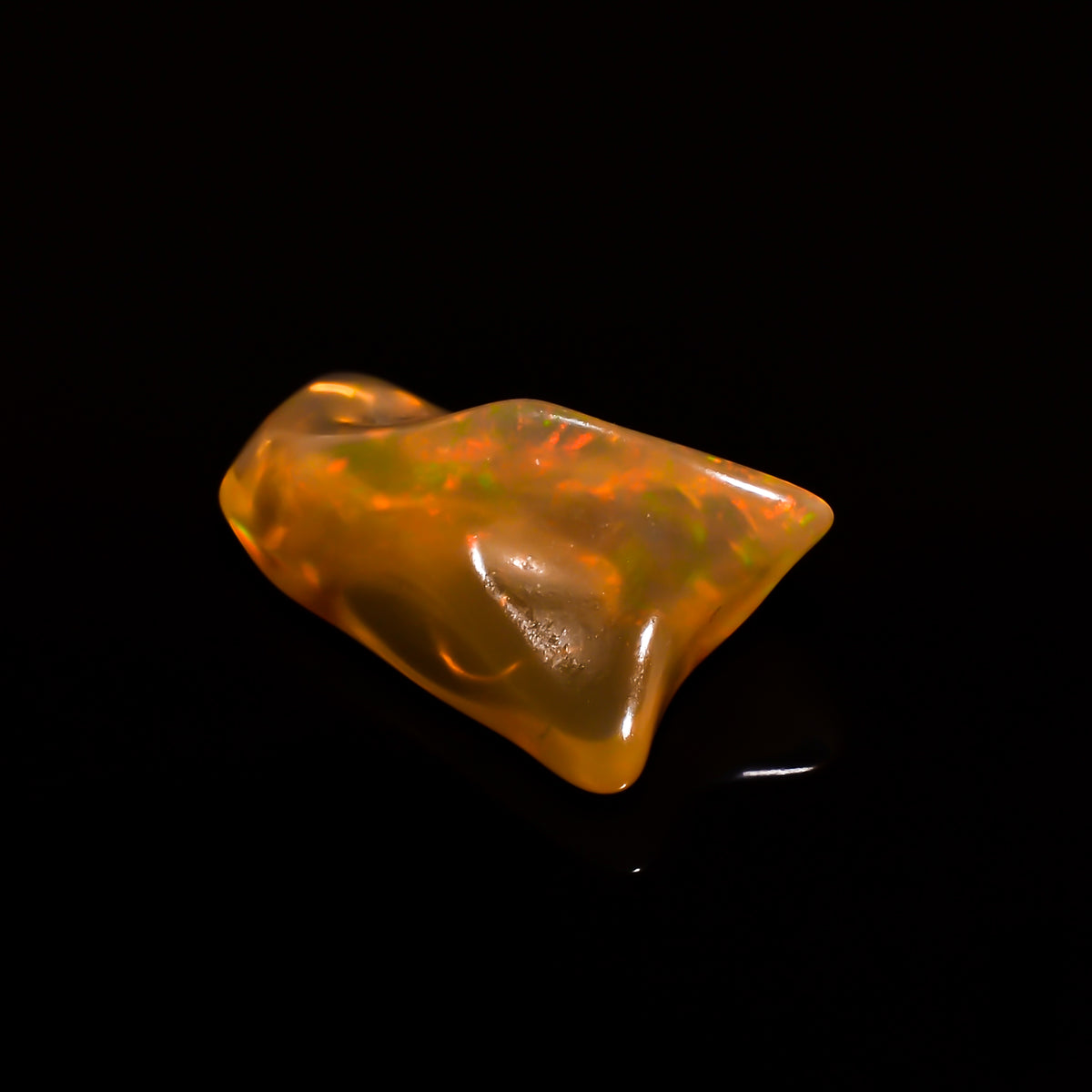 Marvellous Top Grade Quality 100% Natural Welo Fire Brown Ethiopian Opal Polished Rough Gemstone For Making Jewelry 16X9X5MM 3.5 Cts KR08115 Sunkarton