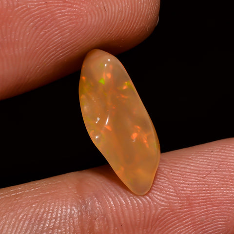 Marvellous Top Grade Quality 100% Natural Welo Fire Brown Ethiopian Opal Polished Rough Gemstone For Making Jewelry 16X9X5MM 3.5 Cts KR08115 Sunkarton