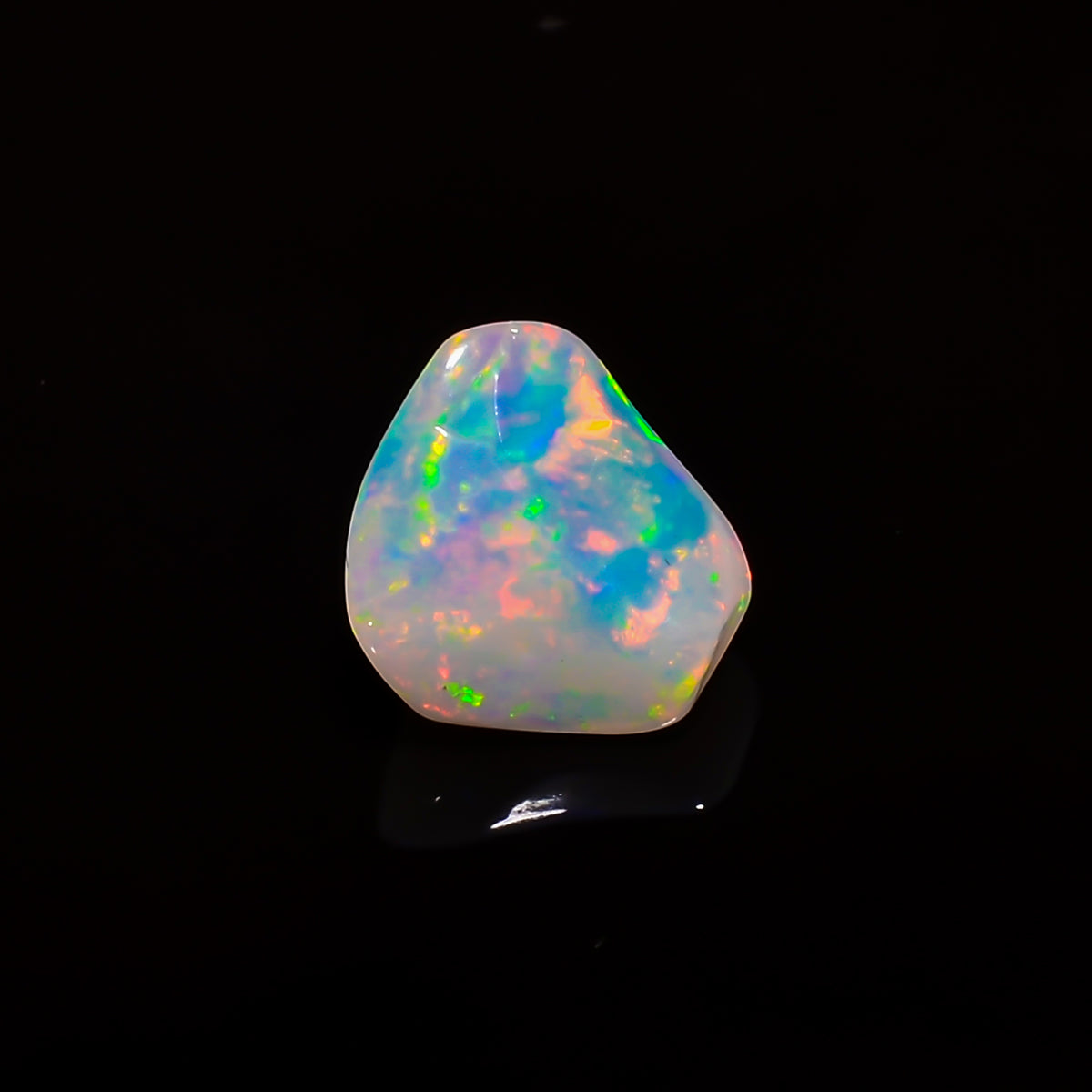 Mind Blowing A One Quality 100% Natural Welo Fire White Ethiopian Opal Polished Rough Gemstone For Making Jewelry 8X7X5 MM 1.5 Cts. KR08-116 Sunkarton