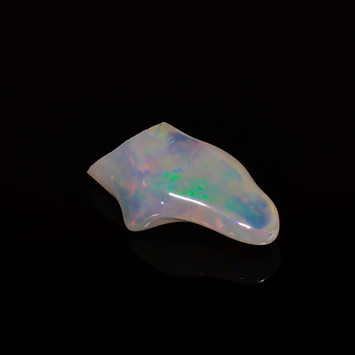 Outstanding A One Quality 100% Natural Welo Fire White Ethiopian Opal Polished Rough Gemstone For Making Jewelry 14X7X4 MM 1.5 Cts. KR08-117 Sunkarton