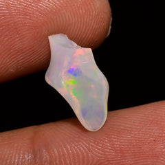 Outstanding A One Quality 100% Natural Welo Fire White Ethiopian Opal Polished Rough Gemstone For Making Jewelry 14X7X4 MM 1.5 Cts. KR08-117 Sunkarton