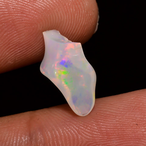 Outstanding A One Quality 100% Natural Welo Fire White Ethiopian Opal Polished Rough Gemstone For Making Jewelry 14X7X4 MM 1.5 Cts. KR08-117 Sunkarton