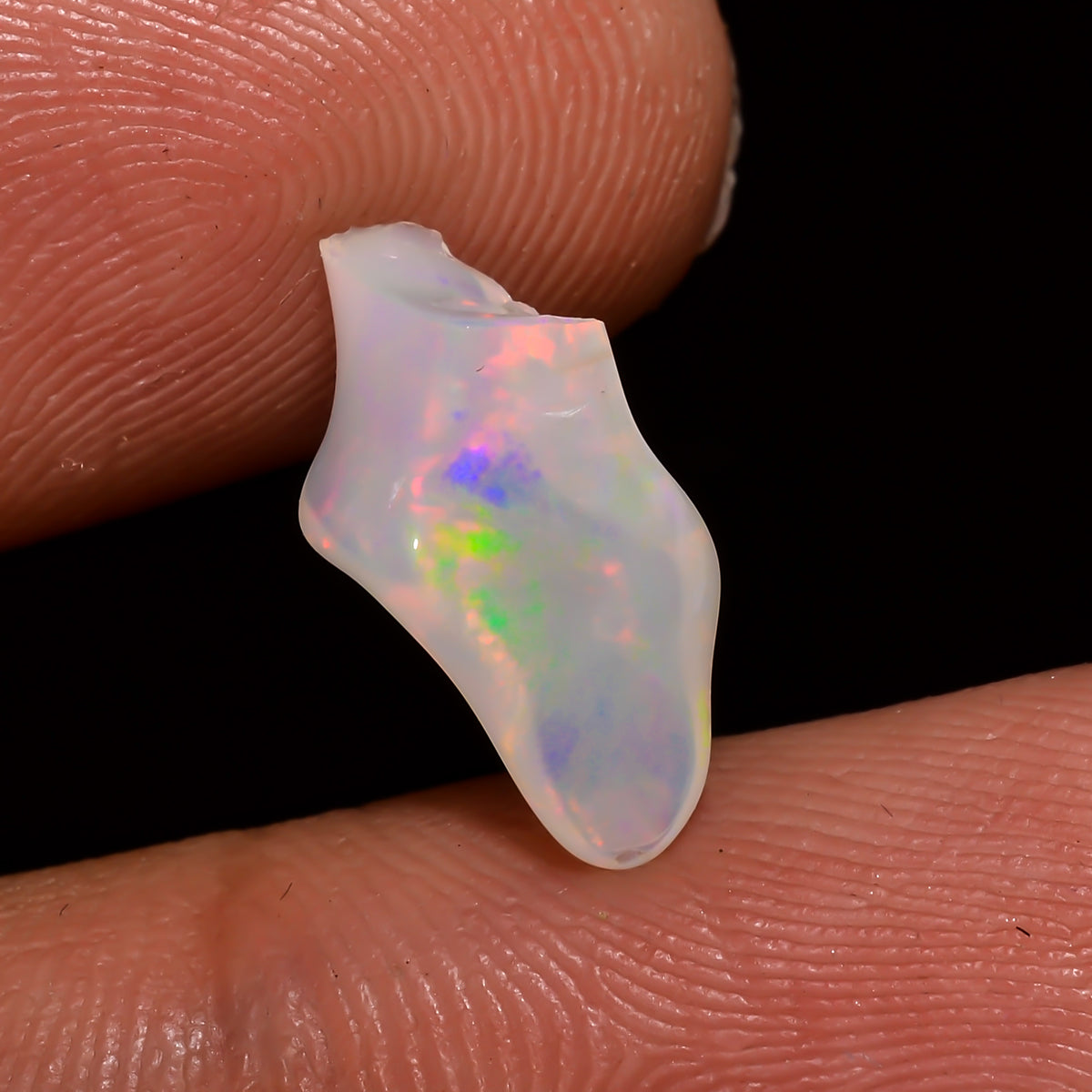 Outstanding A One Quality 100% Natural Welo Fire White Ethiopian Opal Polished Rough Gemstone For Making Jewelry 14X7X4 MM 1.5 Cts. KR08-117 Sunkarton