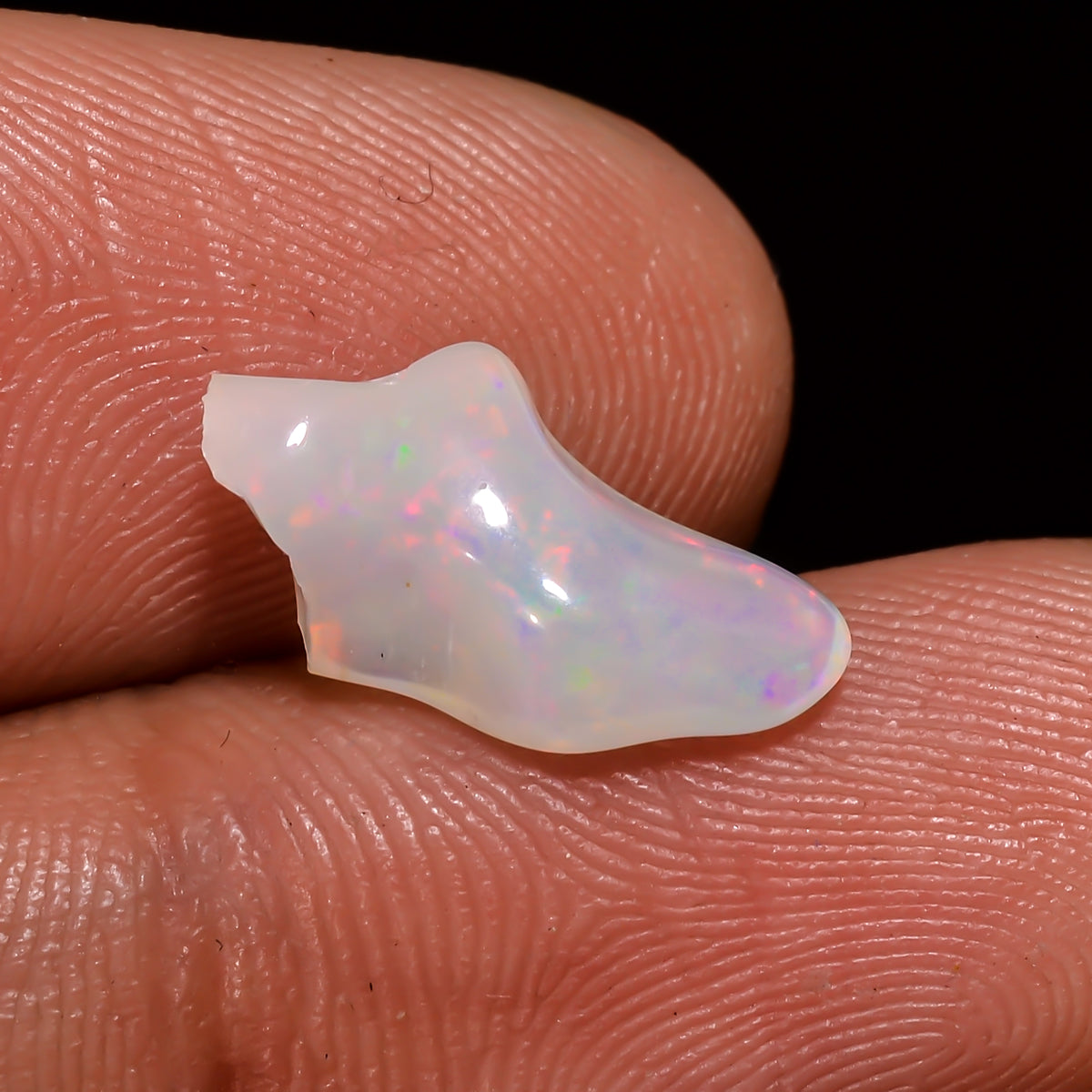 Outstanding A One Quality 100% Natural Welo Fire White Ethiopian Opal Polished Rough Gemstone For Making Jewelry 14X7X4 MM 1.5 Cts. KR08-117 Sunkarton