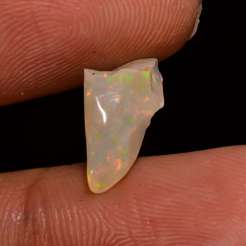 Splendid Top Grade Quality 100% Natural Welo Fire White Ethiopian Opal Polished Rough Gemstone For Making Jewelry 10X5X4 MM 1.5 Cts KR08-118 Sunkarton