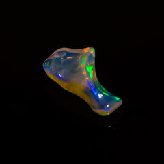 Fantastic Top Grade Quality 100% Natural Welo Fire White Ethiopian Opal Polished Rough Gemstone For Making Jewelry 18X10X6 MM 4 Cts. KR08-11 Sunkarton