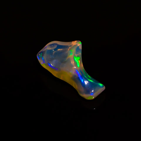 Fantastic Top Grade Quality 100% Natural Welo Fire White Ethiopian Opal Polished Rough Gemstone For Making Jewelry 18X10X6 MM 4 Cts. KR08-11 Sunkarton