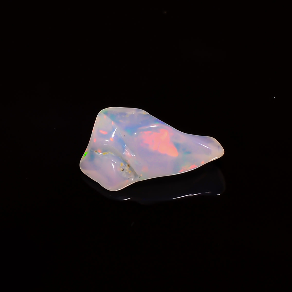 Stunning Top Grade Quality 100% Natural Welo Fire White Ethiopian Opal Polished Rough Gemstone For Making Jewelry 15X8X4 MM 2 Cts. KR08-120 Sunkarton