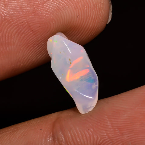 Stunning Top Grade Quality 100% Natural Welo Fire White Ethiopian Opal Polished Rough Gemstone For Making Jewelry 15X8X4 MM 2 Cts. KR08-120 Sunkarton