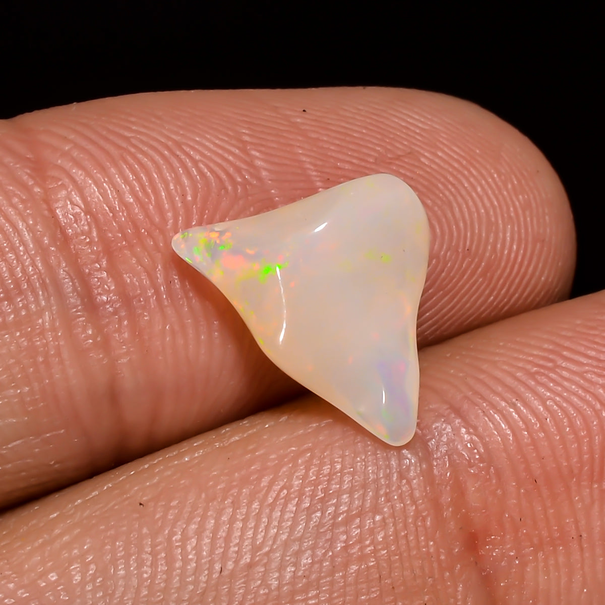 Supreme Top Grade Quality 100% Natural Welo Fire White Ethiopian Opal Polished Rough Gemstone For Making Jewelry 12X9X4 MM 2 Cts. KR08-121 Sunkarton