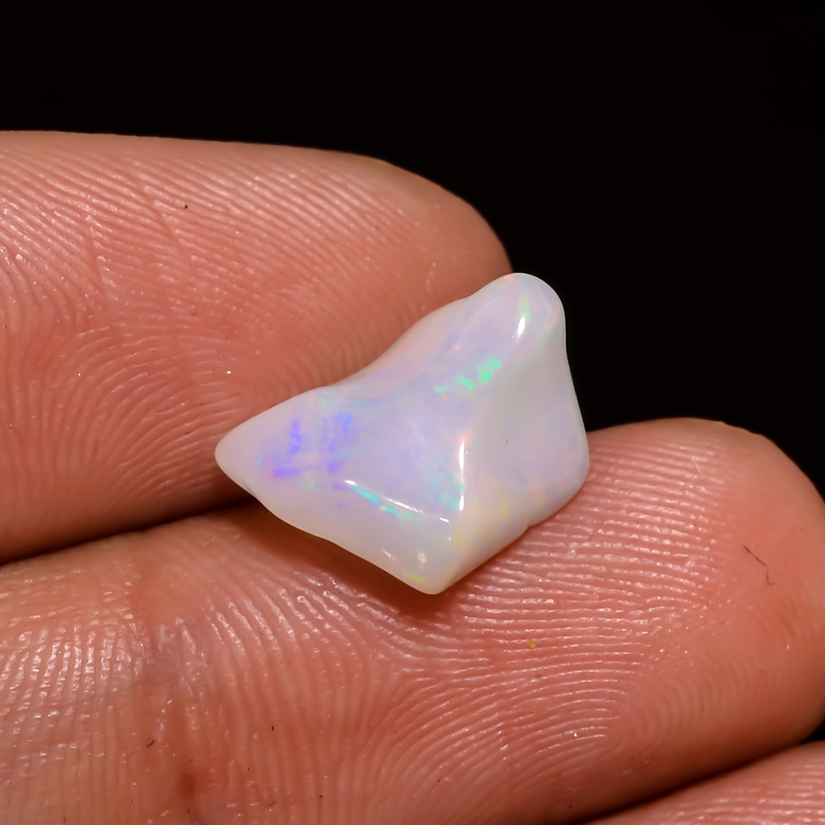Tempting Top Grade Quality 100% Natural Welo Fire White Ethiopian Opal Polished Rough Gemstone For Making Jewelry 12X8X6 MM 2.5 Cts KR08-122 Sunkarton