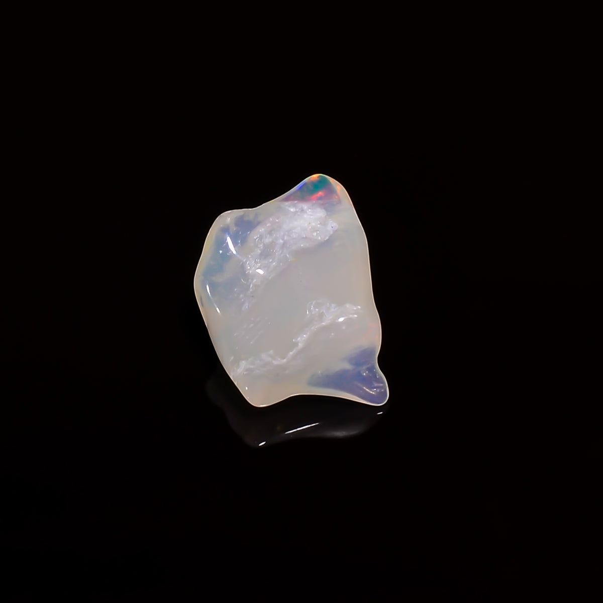 Unique Top Grade Quality 100% Natural Welo Fire White Ethiopian Opal Polished Rough Loose Gemstone For Making Jewelry 12X8X4MM 2 Cts KR08124 Sunkarton