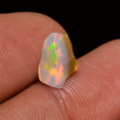 Amazing Top Grade Quality 100% Natural Welo Fire Brown Ethiopian Opal Polished Rough Loose Gemstone For Making Jewelry 7X6X4MM 1 Cts KR08126 Sunkarton