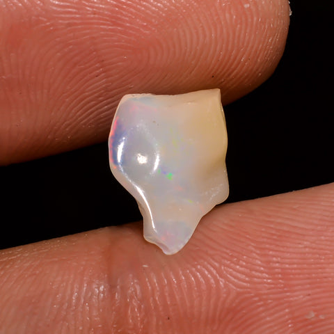 Attractive Top Grade Quality 100% Natural Welo Fire White Ethiopian Opal Polished Rough Gemstone For Making Jewelry 10X8X4MM 1.5 Cts KR08127 Sunkarton