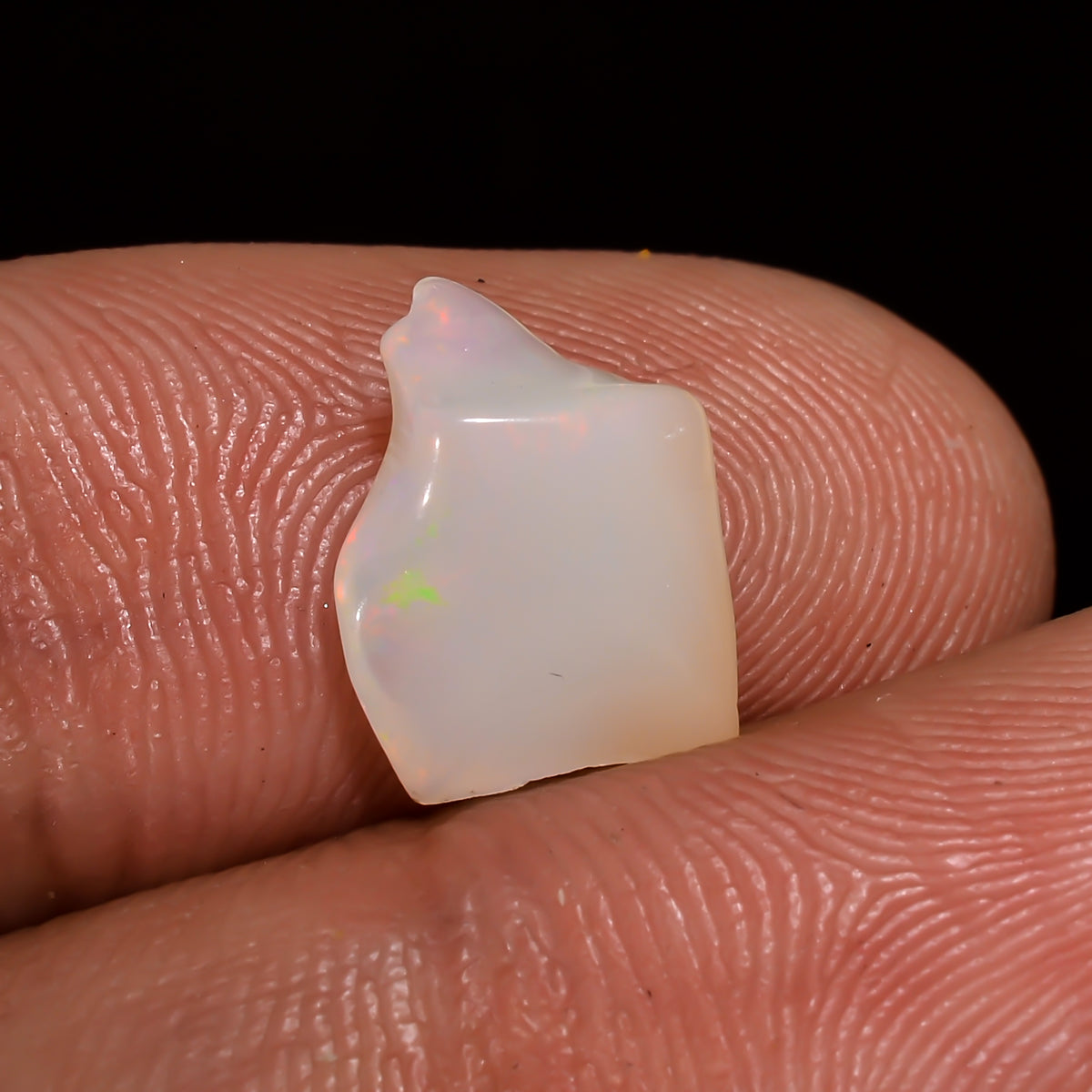 Attractive Top Grade Quality 100% Natural Welo Fire White Ethiopian Opal Polished Rough Gemstone For Making Jewelry 10X8X4MM 1.5 Cts KR08127 Sunkarton