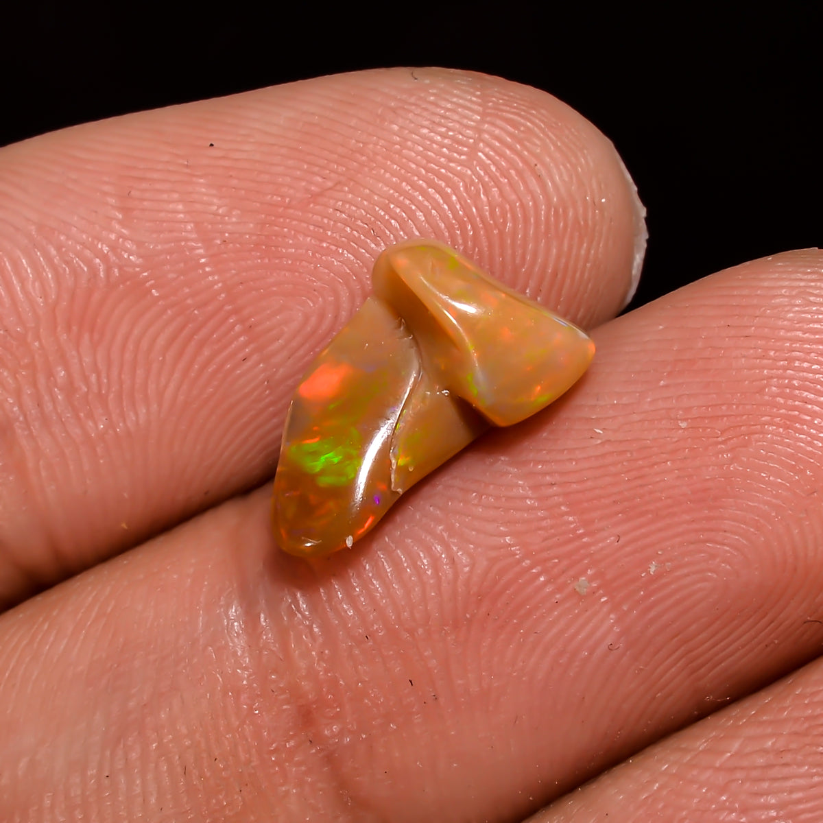 Awesome Top Grade Quality 100% Natural Welo Fire Brown Ethiopian Opal Polished Rough Gemstone For Making Jewelry 11X7X4 MM 1.5 Cts. KR08-128 Sunkarton