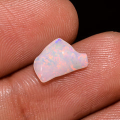 Beautiful Top Grade Quality 100% Natural Welo Fire White Ethiopian Opal Polished Rough Gemstone For Making Jewelry 9X6X4 MM 1 Cts. KR08-129 Sunkarton