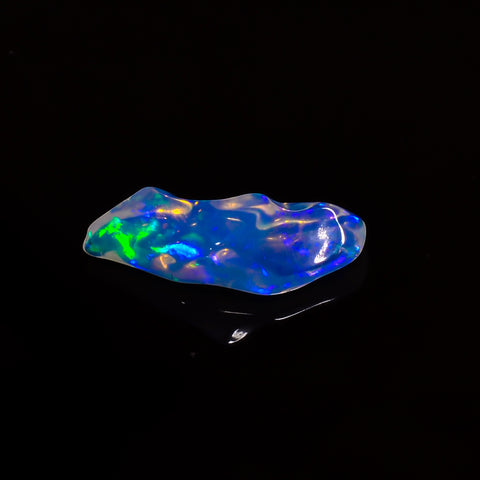 Gorgeous Top Grade Quality 100% Natural Welo Fire White Ethiopian Opal Polished Rough Gemstone For Making Jewelry 18X6X5 MM 2.5 Cts. KR08-12 Sunkarton