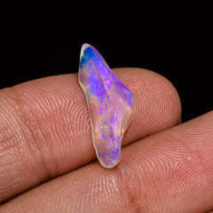 Gorgeous Top Grade Quality 100% Natural Welo Fire White Ethiopian Opal Polished Rough Gemstone For Making Jewelry 18X6X5 MM 2.5 Cts. KR08-12 Sunkarton