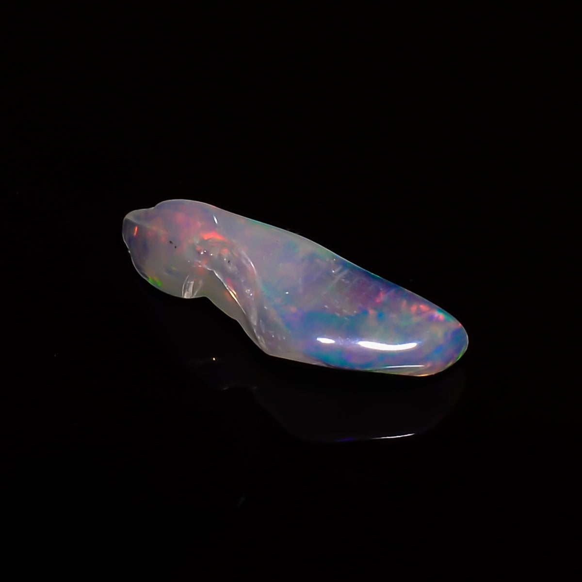 Classic Top Grade Quality 100% Natural Welo Fire White Ethiopian Opal Polished Rough Gemstone For Making Jewelry 12X4X3 MM 1 Cts. KR08-130 Sunkarton