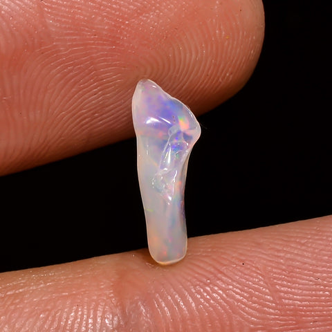 Classic Top Grade Quality 100% Natural Welo Fire White Ethiopian Opal Polished Rough Gemstone For Making Jewelry 12X4X3 MM 1 Cts. KR08-130 Sunkarton