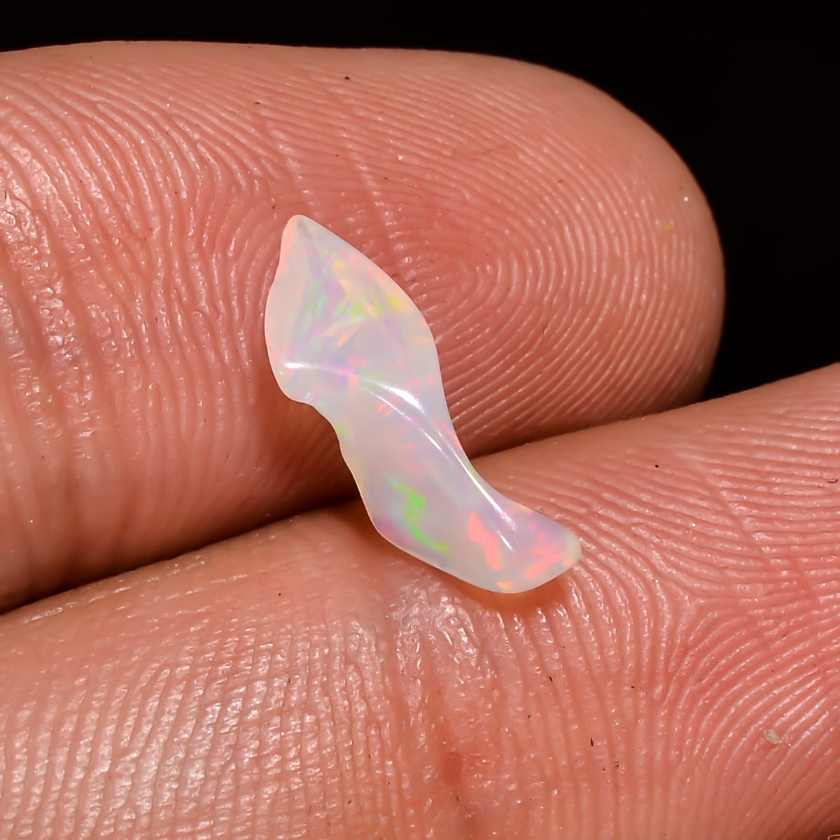 Classic Top Grade Quality 100% Natural Welo Fire White Ethiopian Opal Polished Rough Gemstone For Making Jewelry 12X4X3 MM 1 Cts. KR08-130 Sunkarton