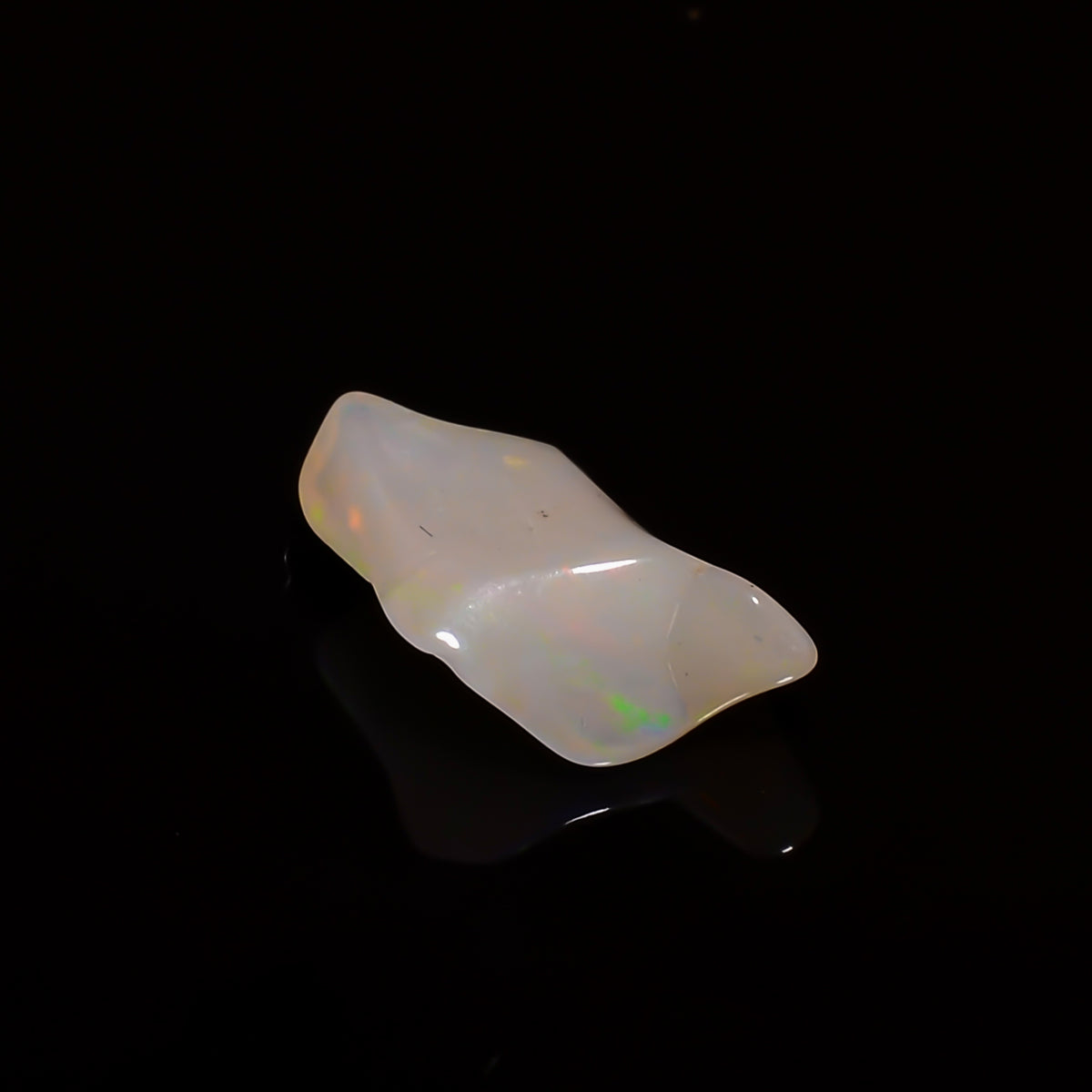 Dazzling Top Grade Quality 100% Natural Welo Fire White Ethiopian Opal Polished Rough Gemstone For Making Jewelry 11X7X4 MM 1 Cts. KR08-131 Sunkarton