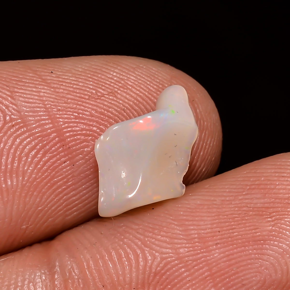 Dazzling Top Grade Quality 100% Natural Welo Fire White Ethiopian Opal Polished Rough Gemstone For Making Jewelry 11X7X4 MM 1 Cts. KR08-131 Sunkarton