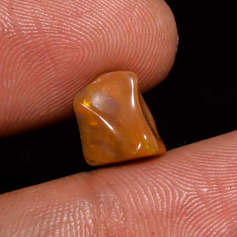 Elegant Top Grade Quality 100% Natural Welo Fire Brown Ethiopian Opal Polished Rough Gemstone For Making Jewelry 9X7X6 MM 1.5 Cts. KR08-134 Sunkarton