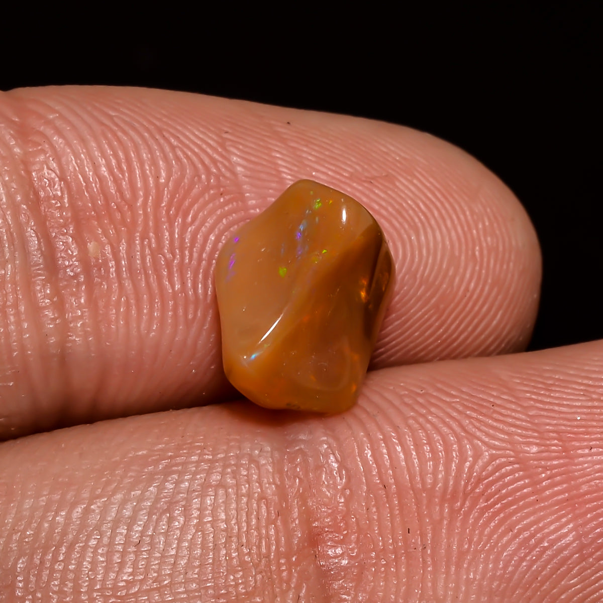 Elegant Top Grade Quality 100% Natural Welo Fire Brown Ethiopian Opal Polished Rough Gemstone For Making Jewelry 9X7X6 MM 1.5 Cts. KR08-134 Sunkarton