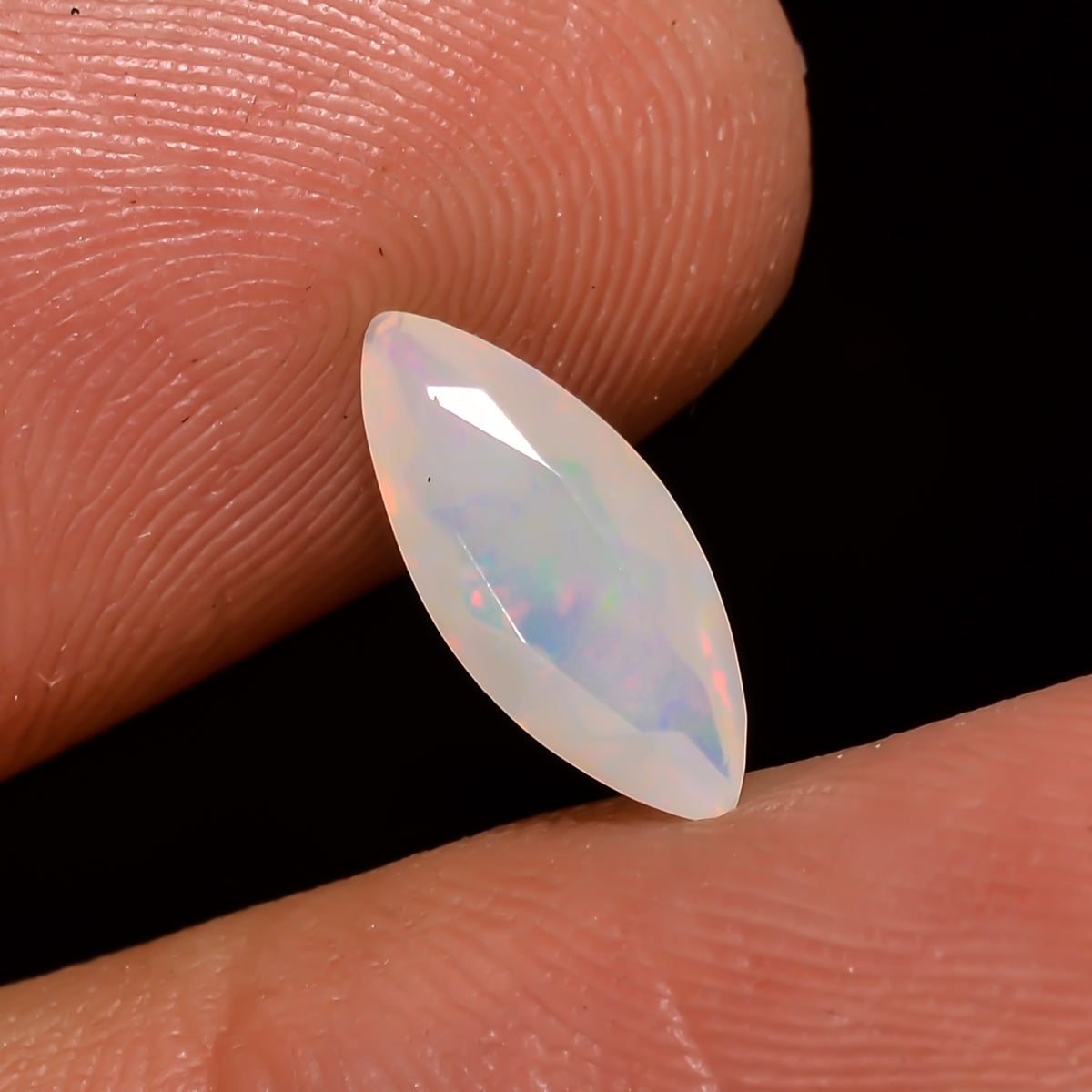 Fantastic A One Quality 100% Natural Welo Fire Marquise White Ethiopian Opal Cut Stone Gemstone For Making Jewelry 11X4X3 MM 1 Cts. KR08-136 Sunkarton